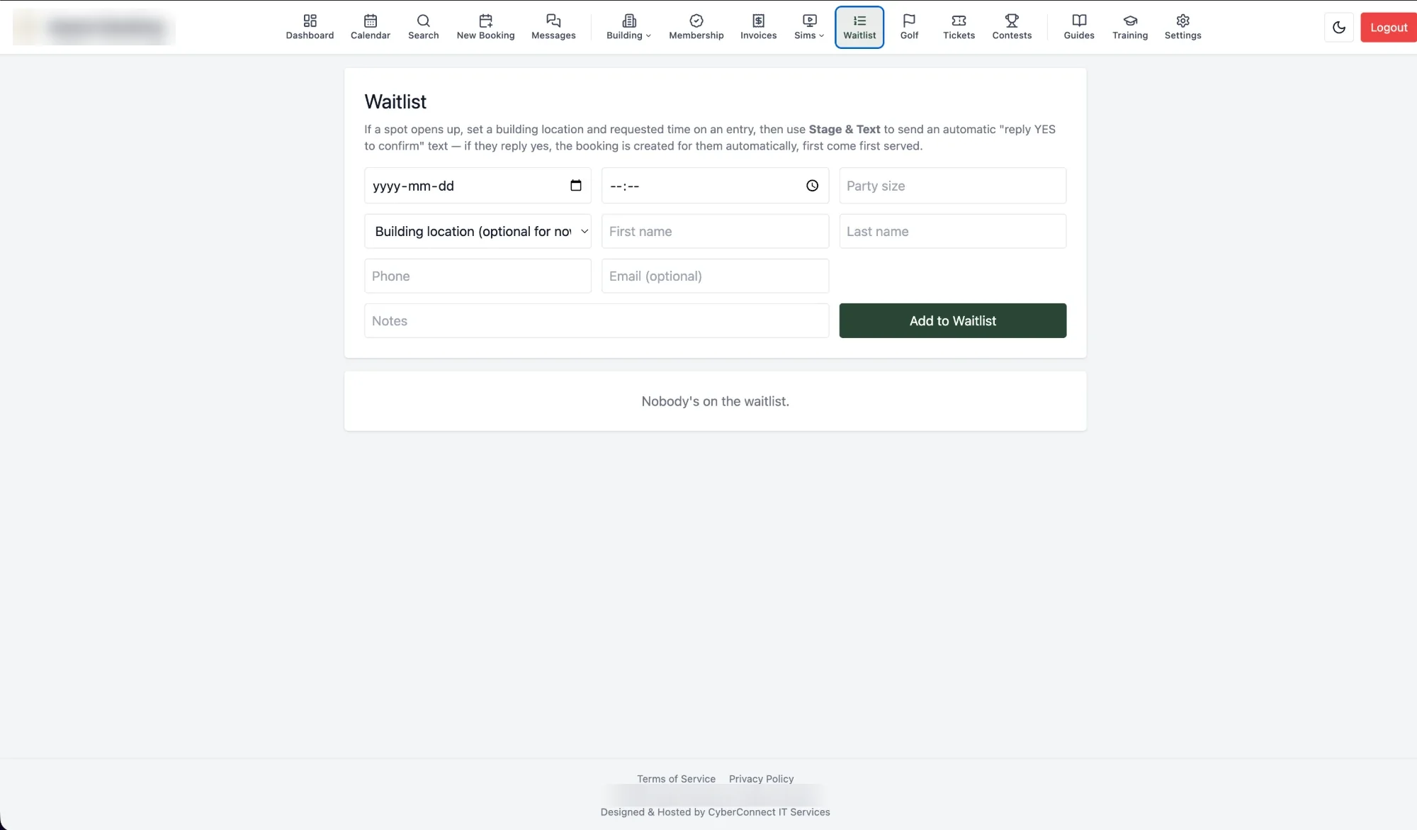 Waitlist with stage-and-text: a reply of YES books the table automatically